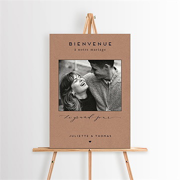 Panneau bienvenue jour j kraft