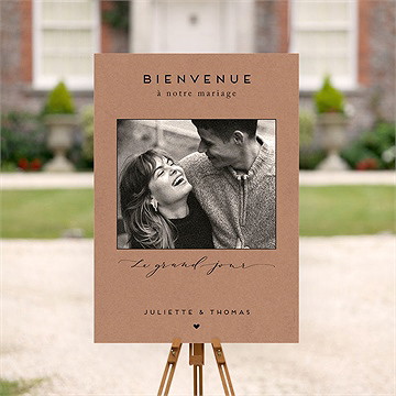 Panneau bienvenue jour j kraft - Mise en situation