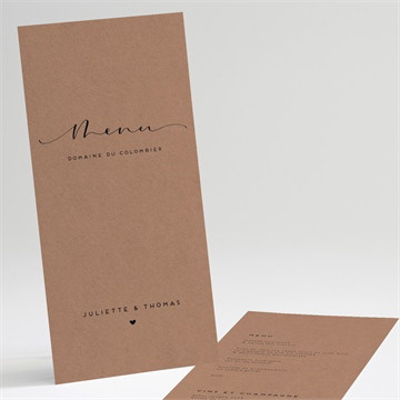 Menu mariage jour j kraft