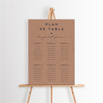 Plan de table mariage jour j kraft