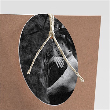 Boîte de dragées mariage jour j kraft étui - Détail de la boîte