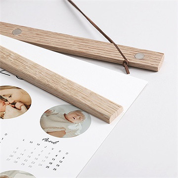 Calendrier photos - Détail des supports en bois
