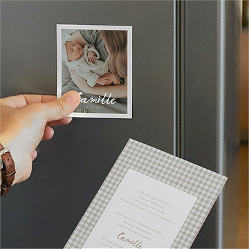 Faire-part naissance vichy - Mise en situation