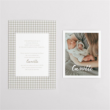 Faire-part naissance vichy - Vue d'ensemble