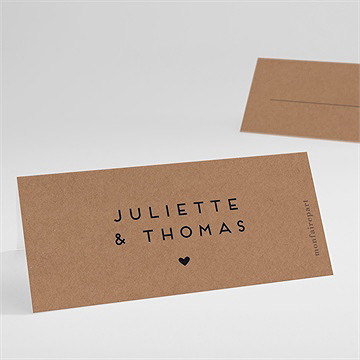 Marque-place mariage jour j kraft