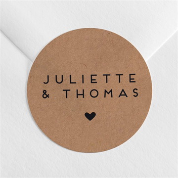 Sticker mariage jour j kraft