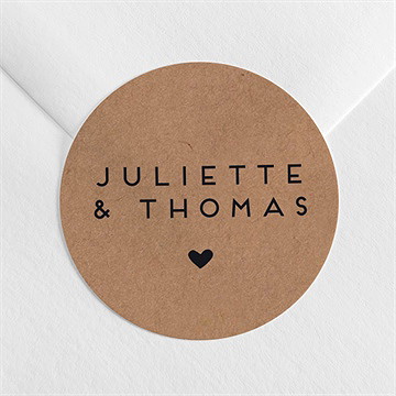 Sticker mariage jour j kraft