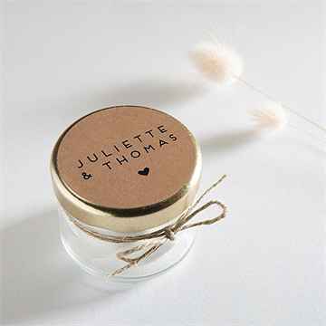 Sticker mariage jour j kraft - Mise en situation