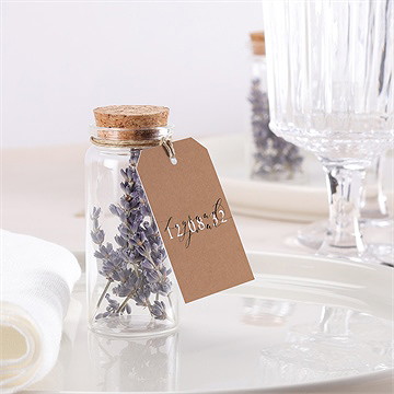 Mignonette mariage jour j kraft étiquette - Mise en situation