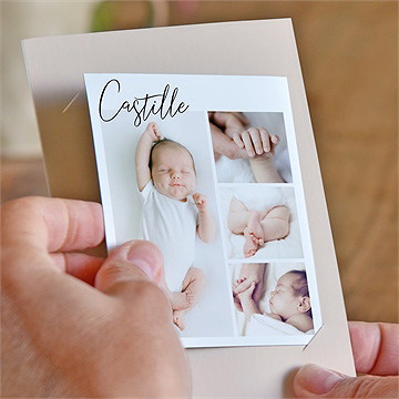 Remerciement naissance mon pele mele photo duo - Mise en situation