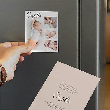 Remerciement naissance mon pele mele photo duo - Mise en situation