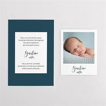 Remerciement naissance jolie touche duo - Vue d'ensemble