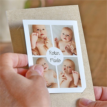 Remerciement naissance nos jumeaux duo - Mise en situation