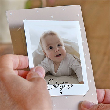 Remerciement naissance petit chéri duo - Mise en situation