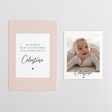 Remerciement naissance petit chéri duo - Vue d'ensemble