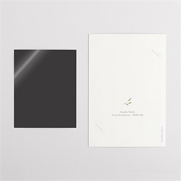 Remerciement naissance la clé des champs duo - Dos du faire-part