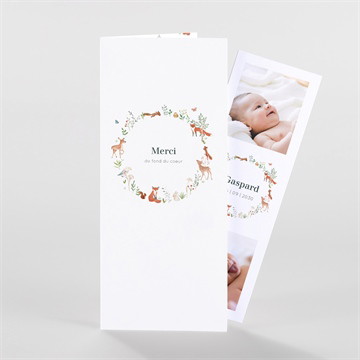 Remerciement naissance gaiement duo photomaton