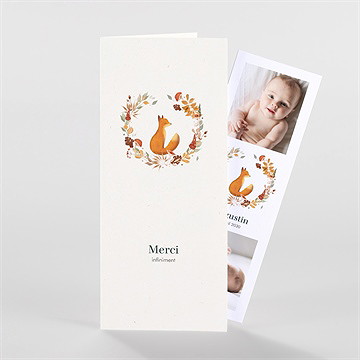 Remerciement naissance mon beau renard duo photomaton