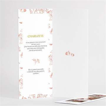 Remerciement naissance notre joie duo photomaton - Détail du remerciement