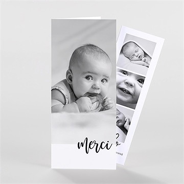 Remerciement naissance hello duo photomaton