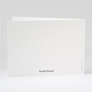 Remerciement décès en douceur plié - Dos du remerciement