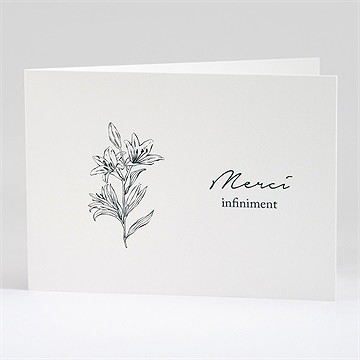 Remerciement décès sobre hommage plié