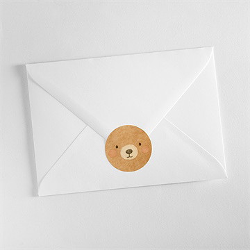 Sticker naissance ours mondoudou - Mise en situation