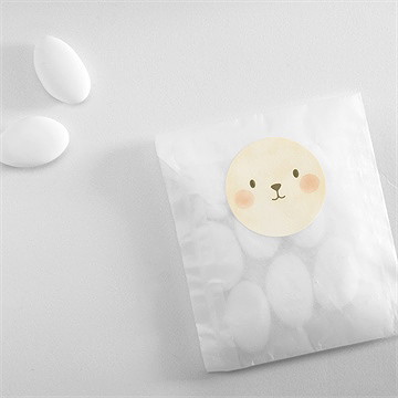 Sticker naissance lapin mondoudou - Mise en situation