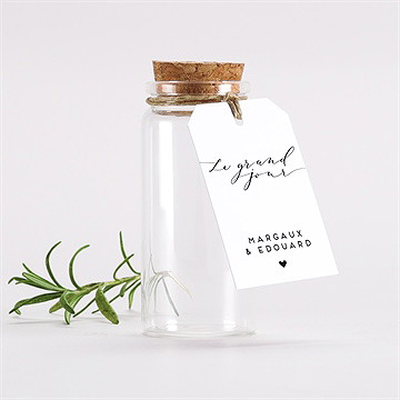 Mignonette mariage classique photo étiquette