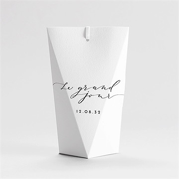 Boîte de dragées mariage classique photo étui - Dos de la boîte