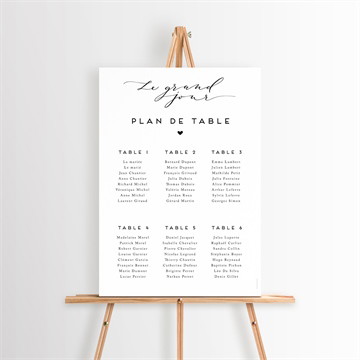 Plan de table mariage classique photo