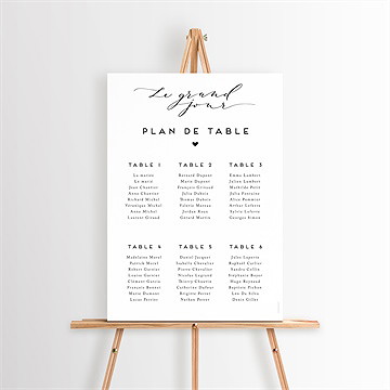 Plan de table mariage classique photo