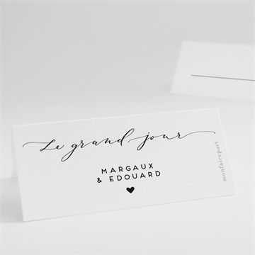 Marque-place mariage classique photo