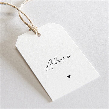 Marque-place mariage classique photo étiquette