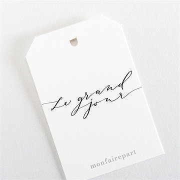 Marque-place mariage classique photo étiquette - Dos de l'étiquette