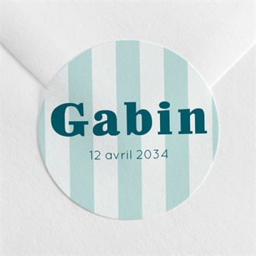 Sticker naissance rayures marines duo