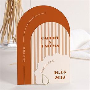 Faire-part mariage terracotta estival