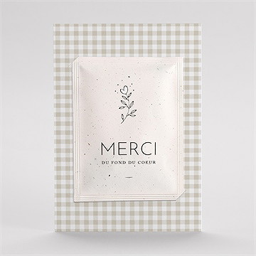 Remerciement naissance vichy avec graines