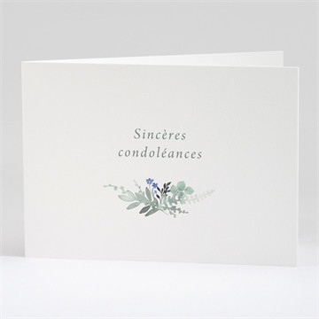 Carte de condoléances décès bel apaisement plié