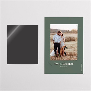 Remerciement mariage tons vert sauge - Dos du remerciement