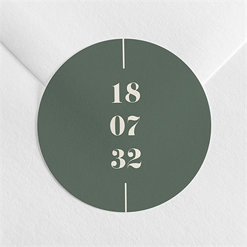 Sticker mariage tons vert sauge