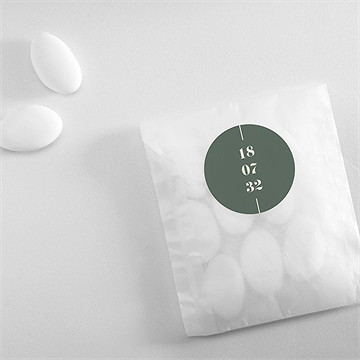 Sticker mariage tons vert sauge - Mise en situation