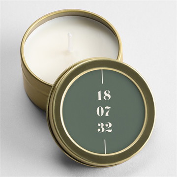 Bougie mariage vert sauge étui