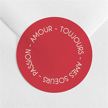 Sticker mariage orange et fuchsia
