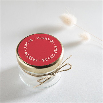 Sticker mariage orange et fuchsia - Mise en situation