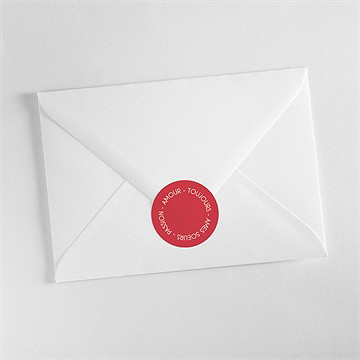 Sticker mariage orange et fuchsia - Mise en situation