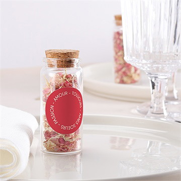 Mignonette mariage orange et fuchsia sticker - Mise en situation