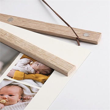 Affiche naissance prénom coloré - Détail des supports en bois