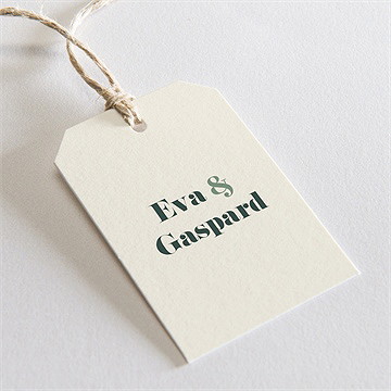 Etiquette mariage tons vert sauge