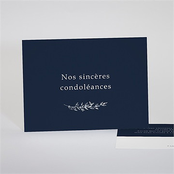 Carte de condoléances décès son beau sourire